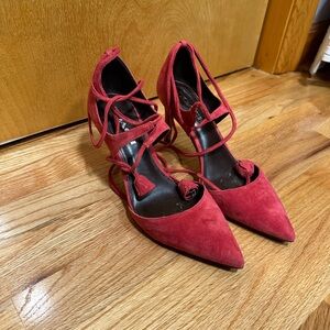 Coach Red Suede Heels